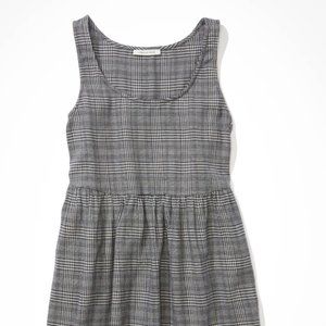 American Eagle Plaid Babydoll Mini Dress